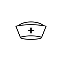 Nurse cap vector icon for medical profession and healthcare services