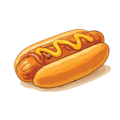 hot dog on white background