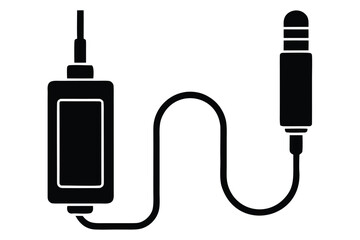audio jack vector icon silhouette