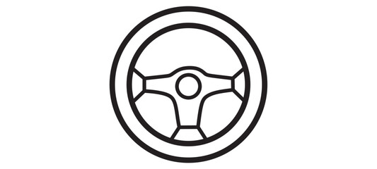 Steering Wheel Icon Design Vector.