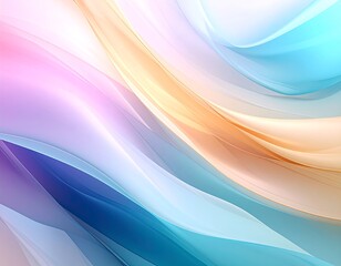 Obraz premium Abstract flowing pastel ribbons (1)