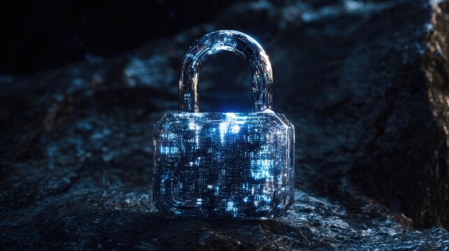 The Digital Lock Symbolizing Security in a Futuristic Environment