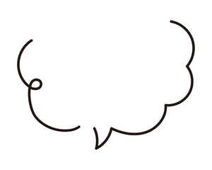 シンプルな吹き出しのベクターイラスト。単品、フレーム、枠、ふきだし