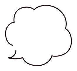 シンプルな吹き出しのベクターイラスト。単品、フレーム、枠、ふきだし