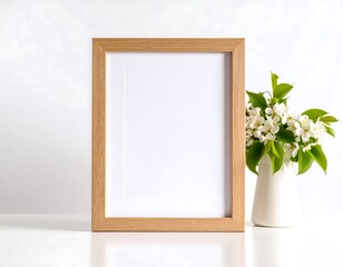 Blank frame, spring flowers