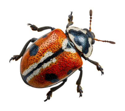 Exploring colorful ladybug species nature environment detailed viewpoint isolated on transparent background
