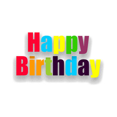 Colorful happy birthday message for vibrant festive greetings and joyous celebration invitations