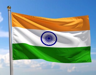 Indian Flag: Vibrant National Symbol Waving in the Sky