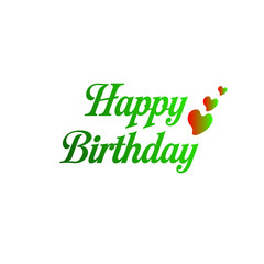 Send heartfelt birthday wishes with this playful happy birthday graphic and design of love hearts