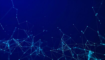 Abstract network of interconnected points and lines (1)