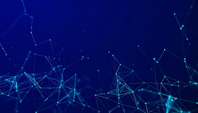 Abstract network of interconnected points and lines (1)