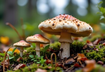 Fototapeta premium mushrooms influence global carbon levels by regulating how much plant biomass is returned to the atmosphere as carbon dioxide