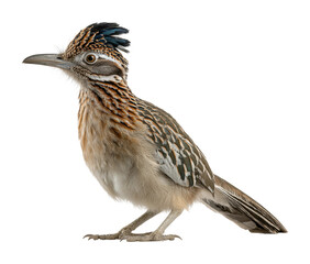 Fototapeta premium Birds in nature unique crested roadrunner species desert habitat wildlife perspective isolated on transparent background