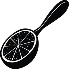 grapefruit spoon on white background.eps