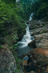 Serene Huai Kaew Waterfall in Lush Greenery Near Chiang Mai, Thailand