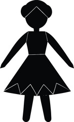 paper doll on white background.eps