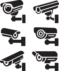 CCTV Camera Silhouettes Set