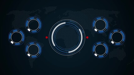  IT Central Bank Digital Currency Concept. Business, Technology, Internet and network concept .Digital currency central banks, doodle-style icon scheme, 4K animated video