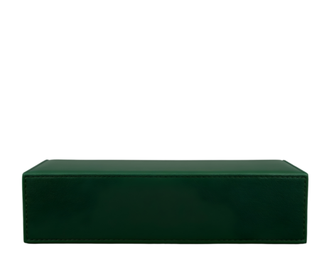 Green rectangular pedestal or platform isolated on a transparent background