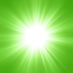 Obraz premium Bright, radiant light emanating from a central point, radiating outwards against a lime green background