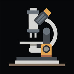 Flat Design Microscope Illustration