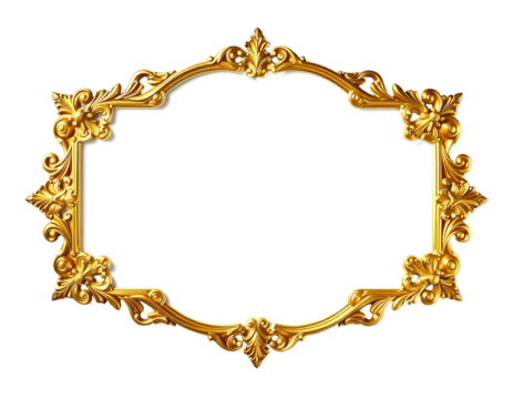 Ornate Gold Frame with Floral Details