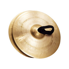 a pair of cymbals on transparent background