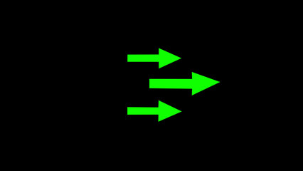 Right-directional arrow loop  silhouette arrow road sign .