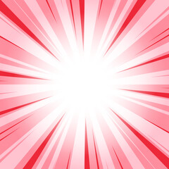 Imperial Red Abstract Glowing Sunburst Background. Red Glow Effect Sunburst Background for Presentation, Banner, Poster, Flyer, Sales. Pop Art Poster for Summer and Spring Theme.
