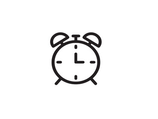 Simple alarm icon in clean vector outline