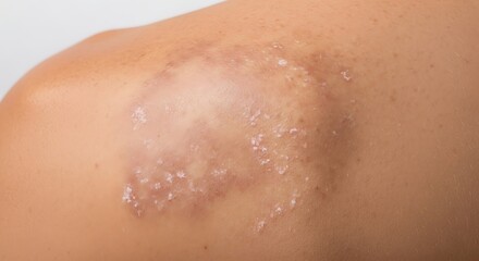Close-up of Hypopigmented Tinea Versicolor on Skin