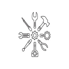 line art repair concept modern minimal style graphic vector.eps