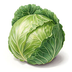 Obraz premium cabbage isolated on white