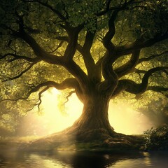 Fototapeta premium a calm picture of a tree