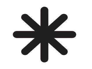 Clean minimalist asterisk symbol flat vector art