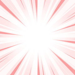 Pastel Red Abstract Glowing Sunburst Background. Red Glow Effect Sunburst Background for Presentation, Banner, Poster, Flyer, Sales. Pop Art Poster for Summer and Spring Theme.