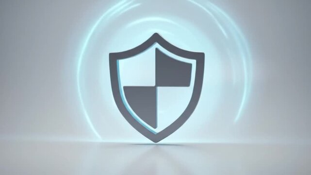 Digital Shield Icon for Cybersecurity and Protection