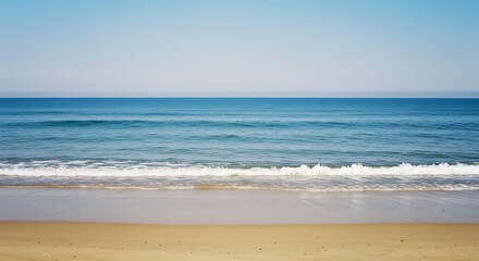 Seascape of Vast Sea Surface and Skyline