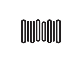 Modern barcode illustration in clean vector format