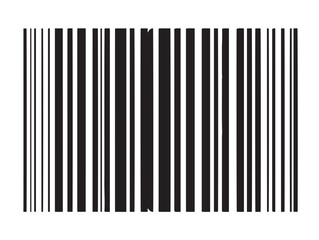 Simple black and white barcode vector symbol