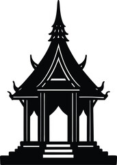 thai spirit house on white background.eps