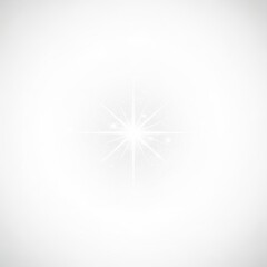 Bright White Light Burst with Sparkles and Flare for Abstract Background