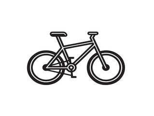 Elegant modern bicycle illustration in minimal vector
