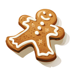 Mine Simple flat 2D icon gingerbread cookie isometric  view isometric view isolated on transparent background, vector, flat design, vector, animation design, simple flat 2D, minimalist design, clipart