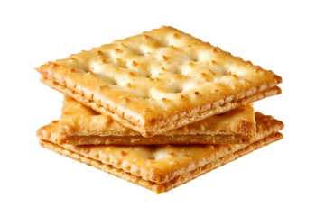 Crispy Golden Crackers Stacked Snack Food