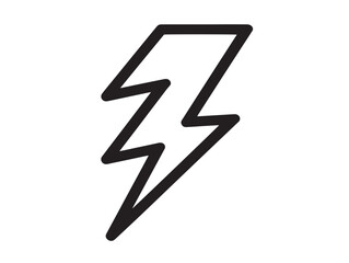 Bold electric bolt icon in minimalist vector style