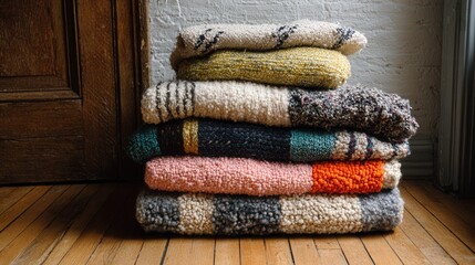 zero waste rugs and blankets, creative use of textile scraps, ethical cozy decor 