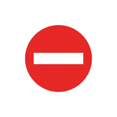 No entry sign: A stark red circle, emblazoned with a horizontal white bar, stands as a universal symbol, unequivocally communicating the message of no entry in a crisp and authoritative manner.