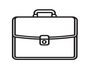 Office bag or briefcase symbol in minimal vector