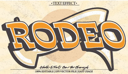 Rodeo Vector Text Effect Editable Alphabet Western Desert Sheriff Texas